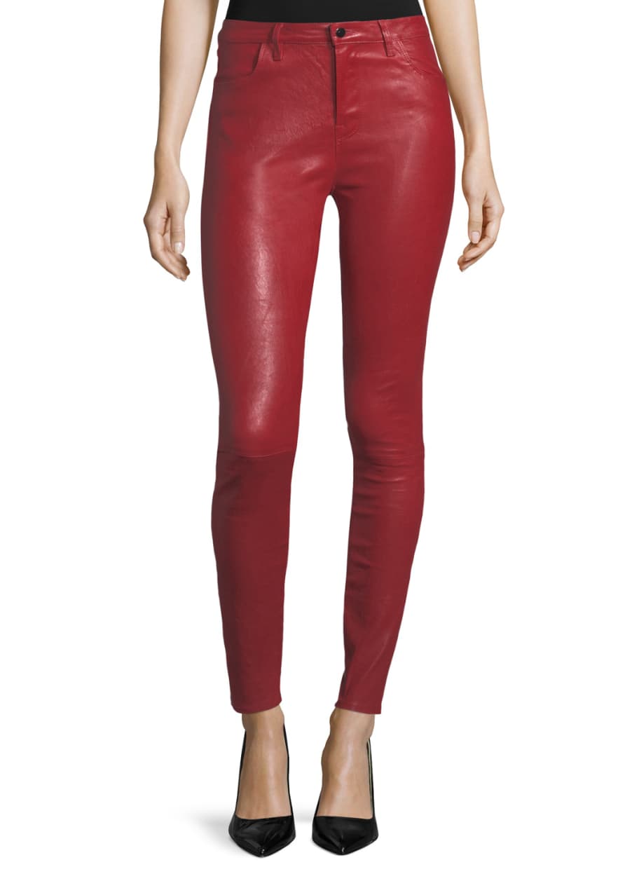 Maria High Rise Leather Pants