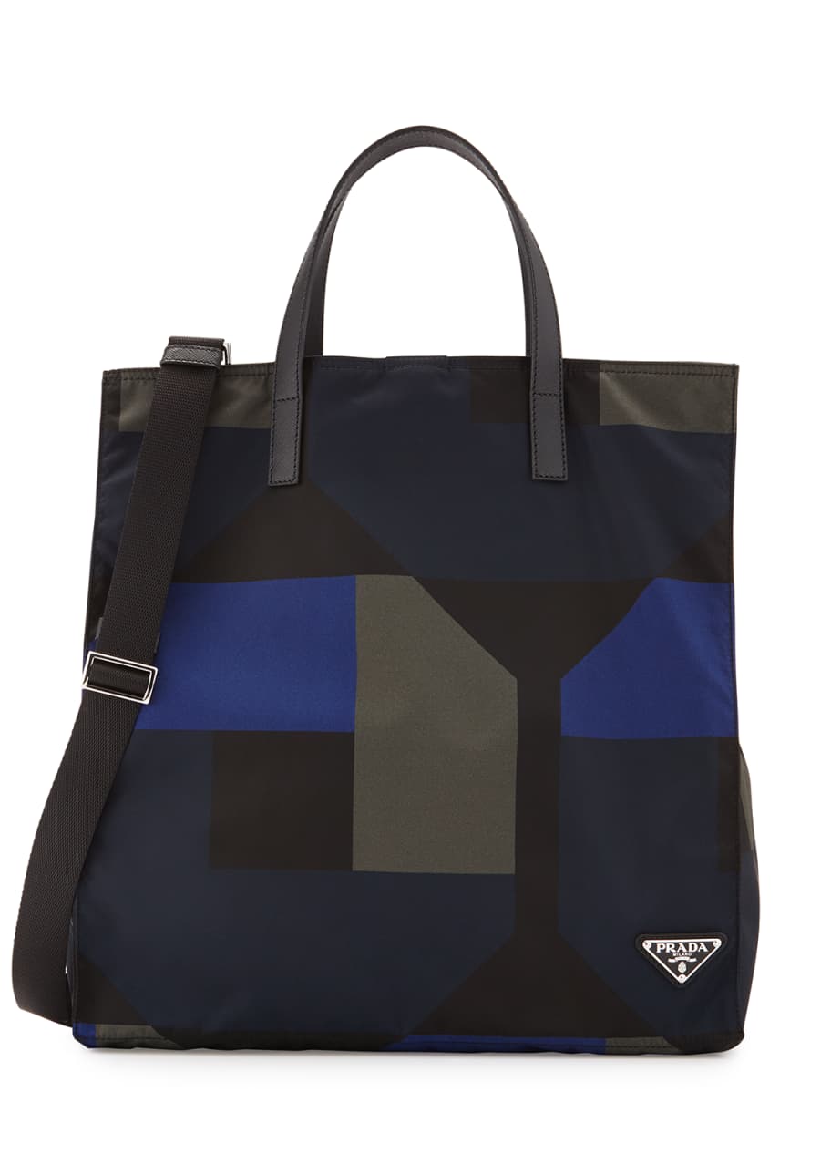 Prada printed nylon tote top