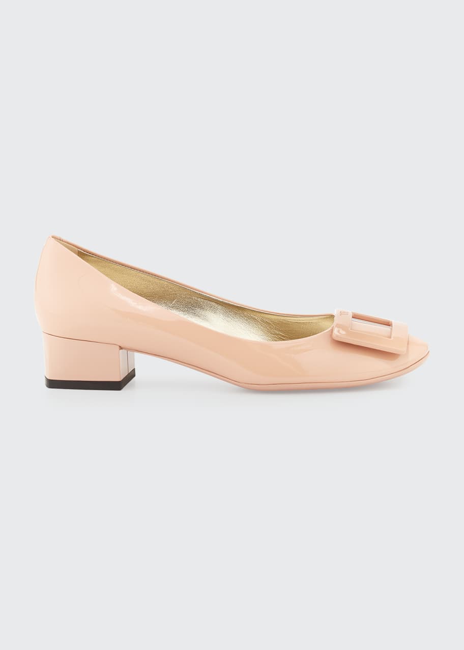 Roger Vivier Belle de Nuit Patent Pump Nude Bergdorf Goodman