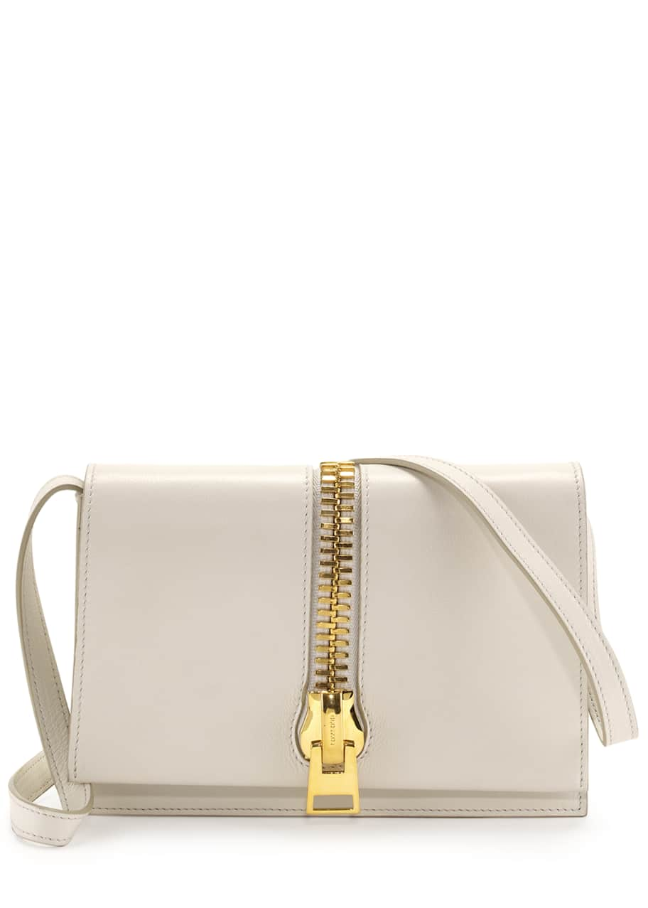 TOM FORD Sedgewick Large Zip-Flap Crossbody Bag, White - Bergdorf