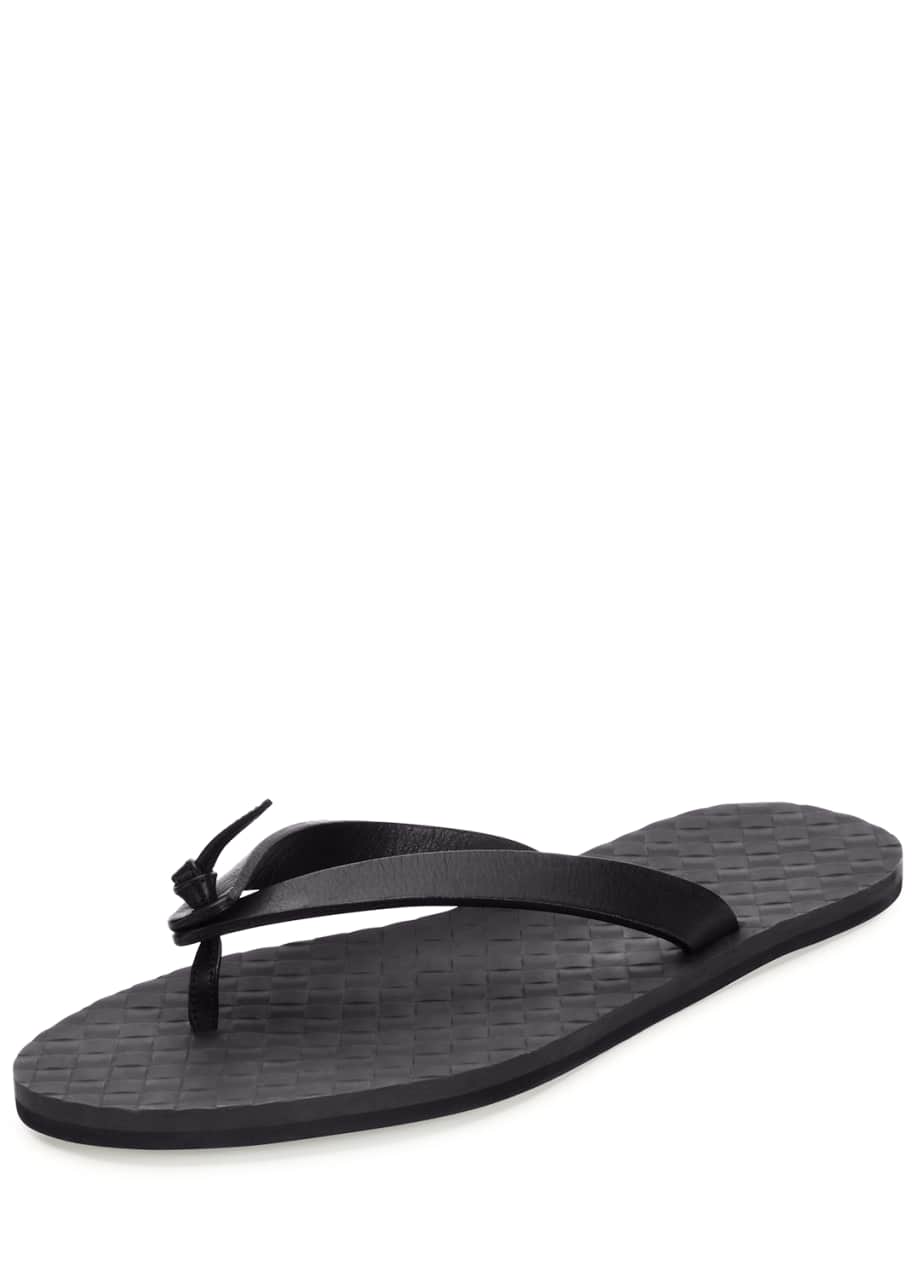 Image 1 of 1: Men's Leather Flip-Flop Sandals