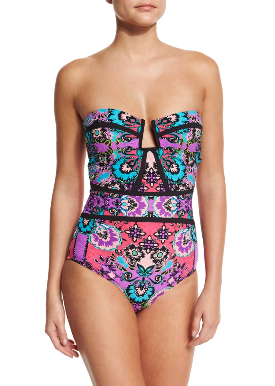 Nanette Lepore Bali Batik Seductress Printed One-Piece Swimsuit