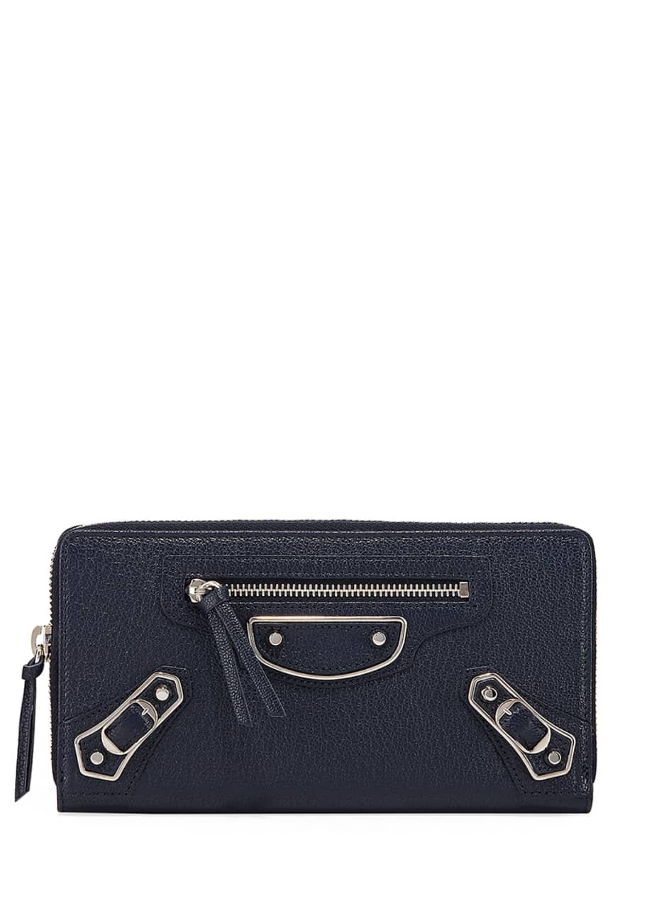 balenciaga metallic wallet