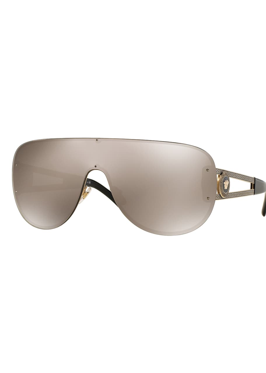 Versace mirrored shield sunglasses online