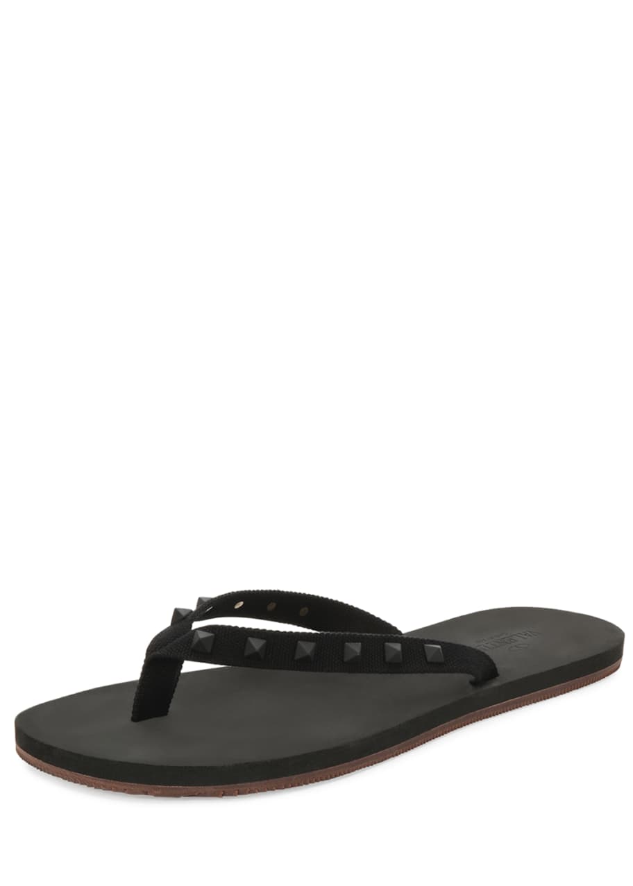 Black valentino flip flops outlet