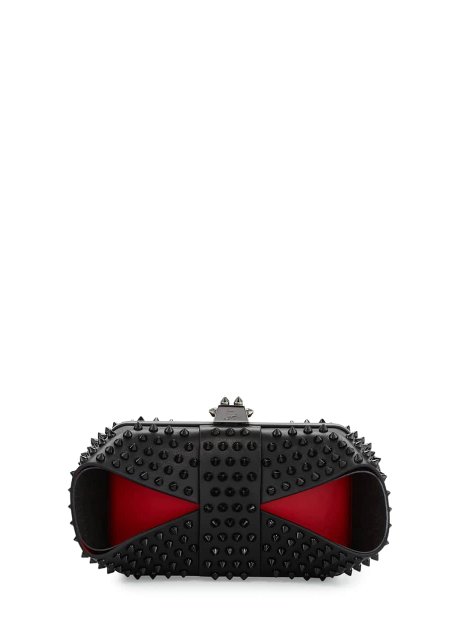 Christian Louboutin Rubiposh Clutch Bag Spike Black