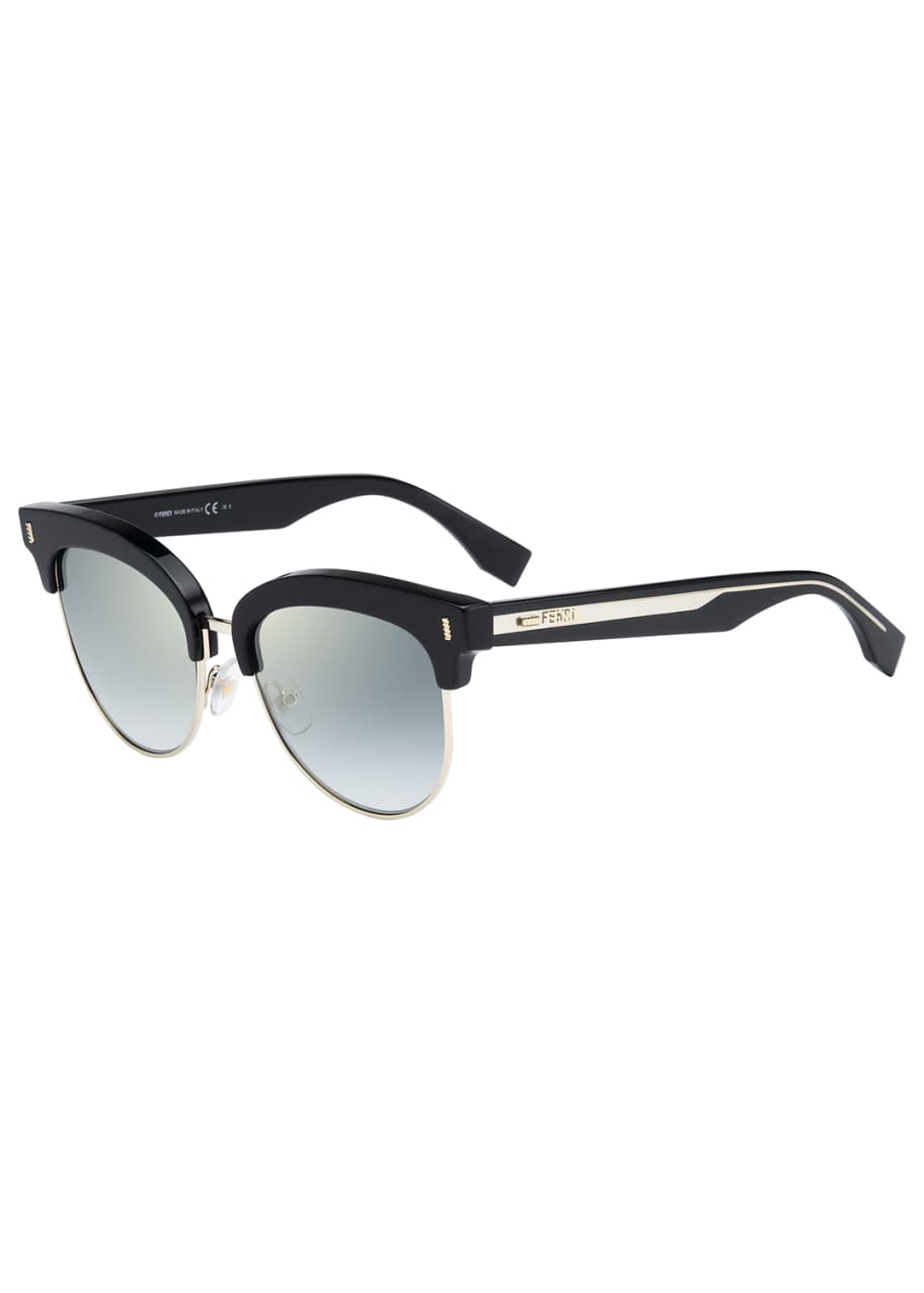 Fendi half shop rim sunglasses