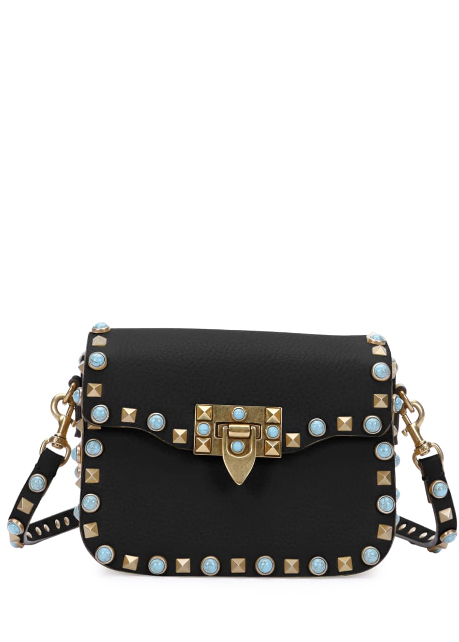 Valentino Garavani Rolling Rockstud Small Shoulder Bag, Black - Bergdorf  Goodman