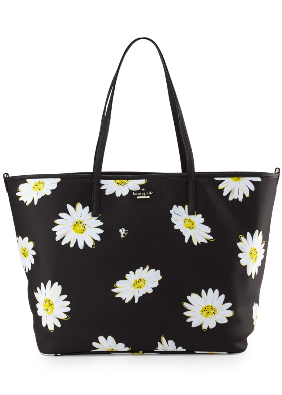 kate spade new york harmony floral nylon baby bag, black/daisies - Bergdorf  Goodman