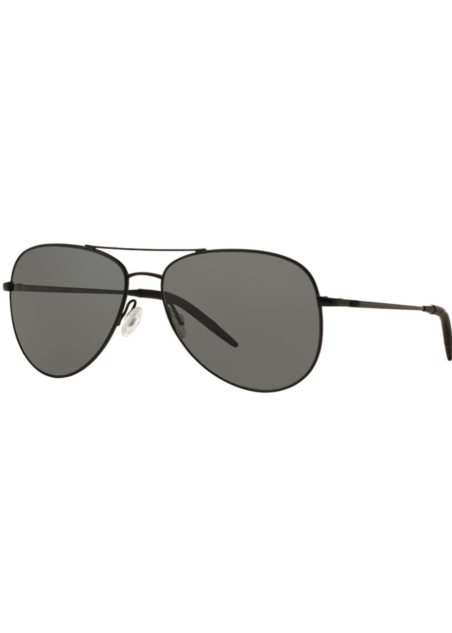 Oliver Peoples Kannon 59 Polarized Sunglasses, Black - Bergdorf Goodman