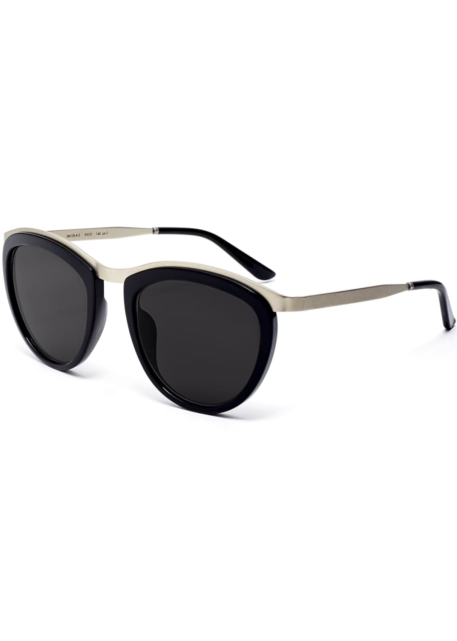 Smoke X Mirrors Comic Strip Monochromatic Square Sunglasses, Black
