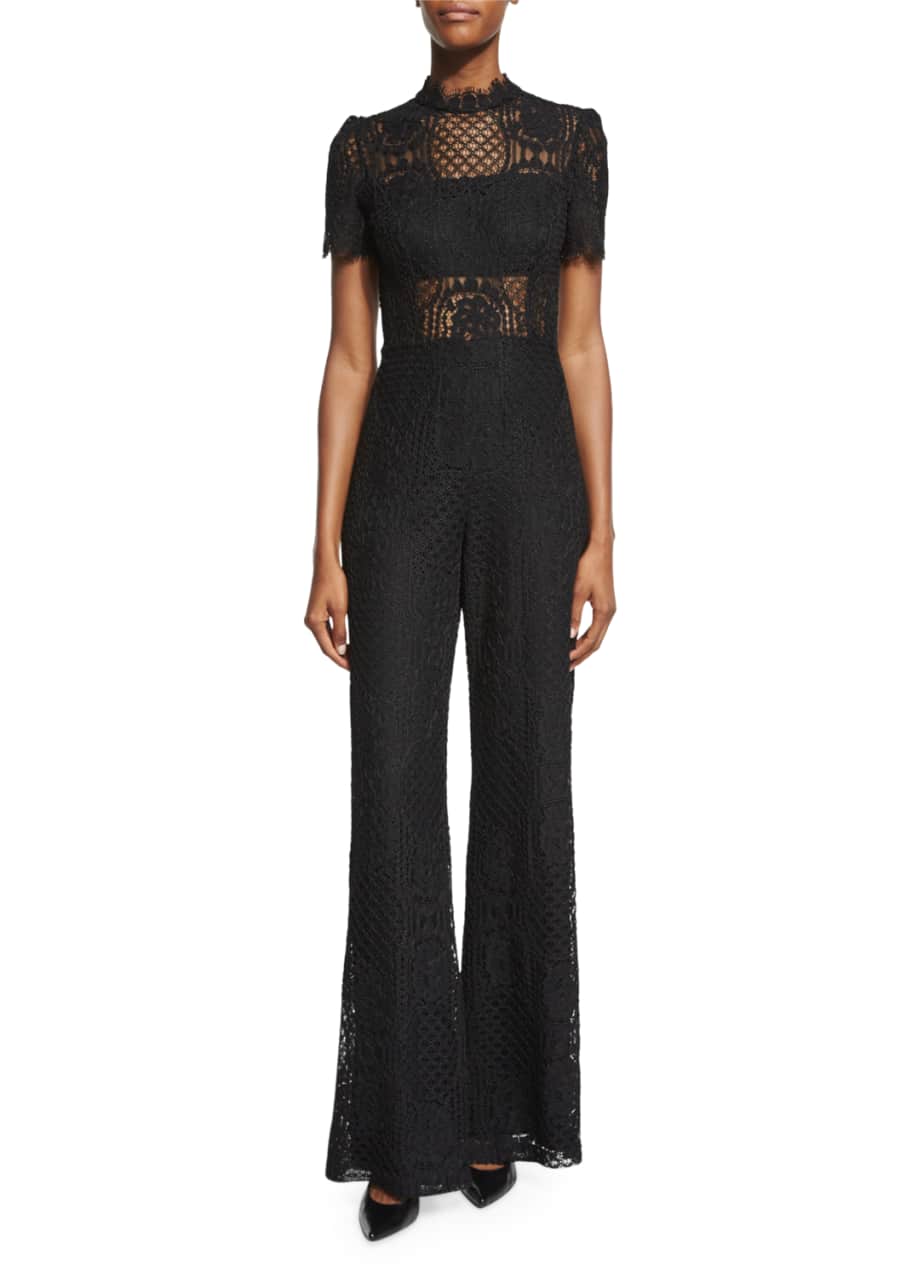 Alexis black lace jumpsuit hot sale