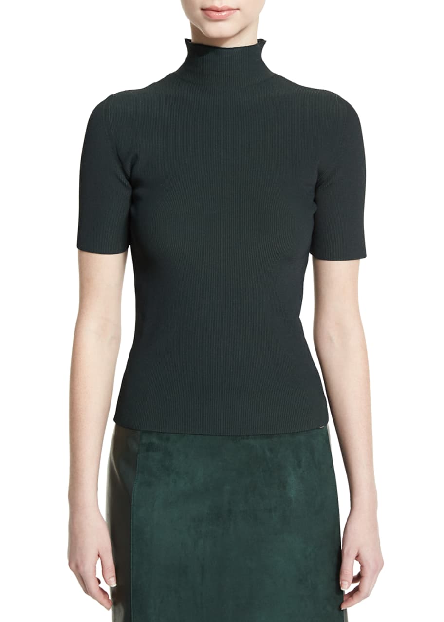 half sleeve turtleneck sweater