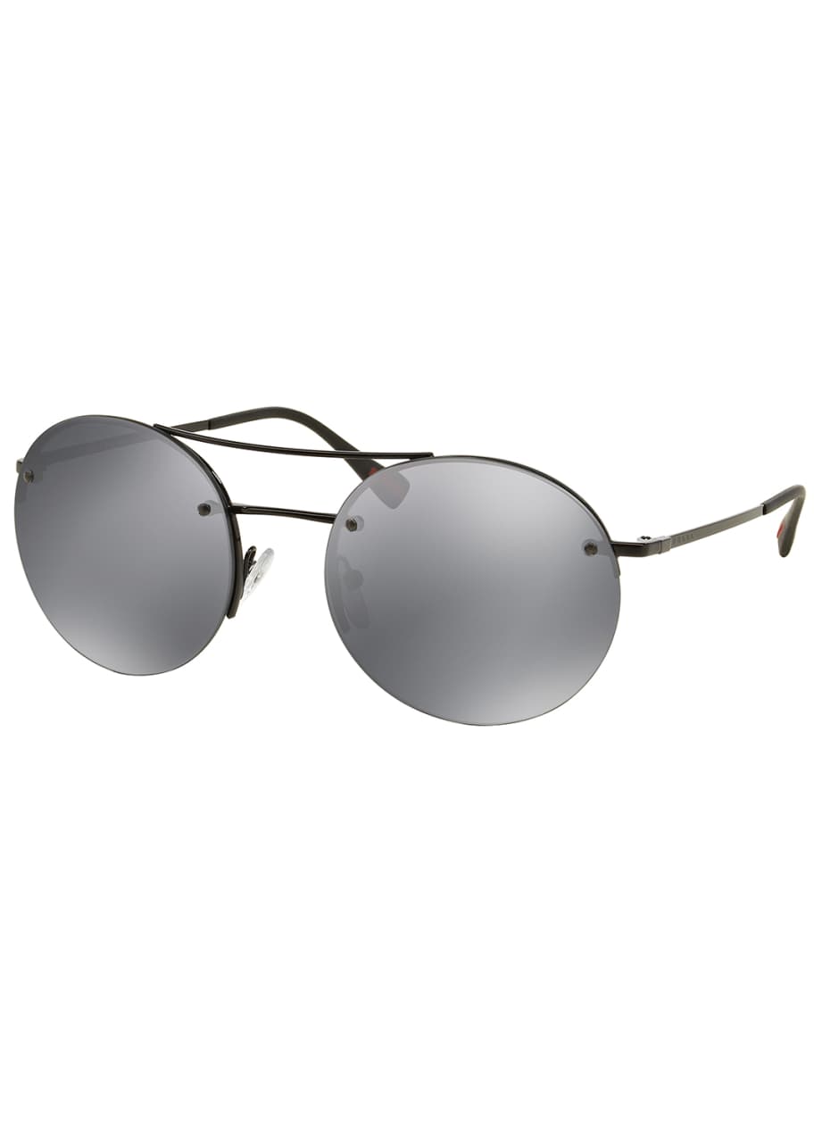 Prada mirrored round sunglasses sale