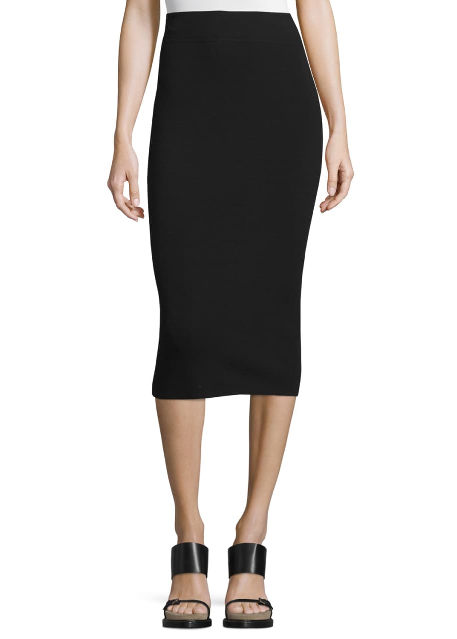 Michael Kors High Waist Midi Pencil Skirt Black Bergdorf Goodman