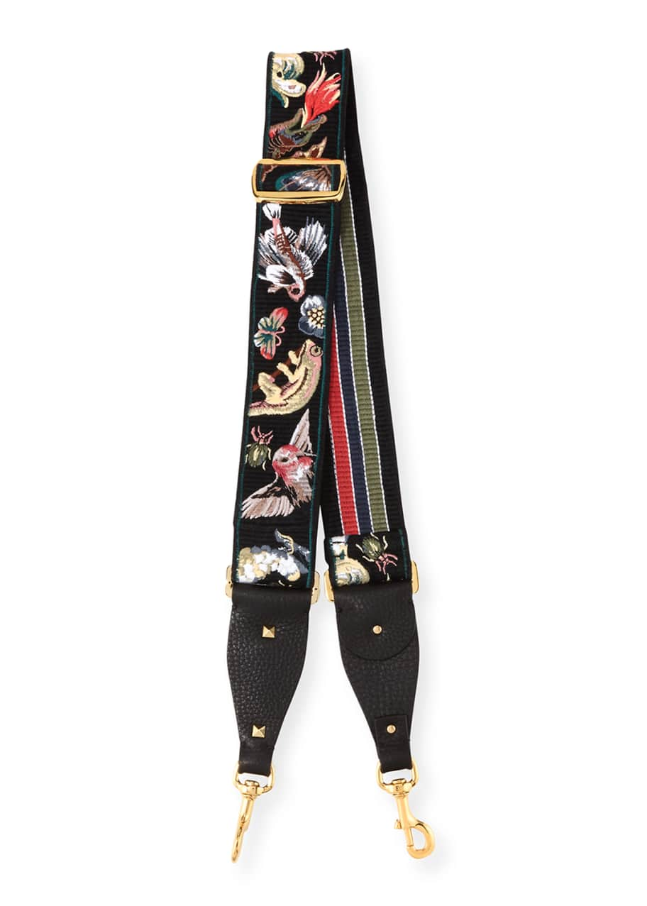 Multi Vivid Geometric Embroidered Guitar Strap