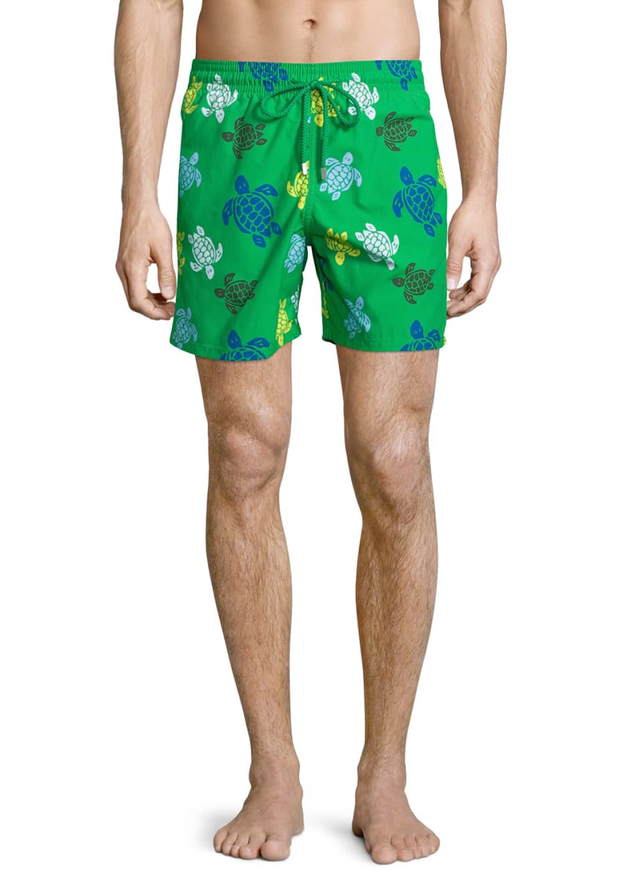 Vilebrequin Moorea Turtle Print Swim Trunks Green Bergdorf Goodman