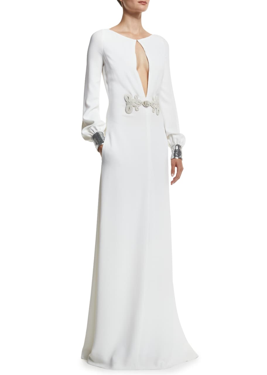 1930s long sleeve dress 1930's White Silk Long Sleeve Dress – Eveliina Vintage