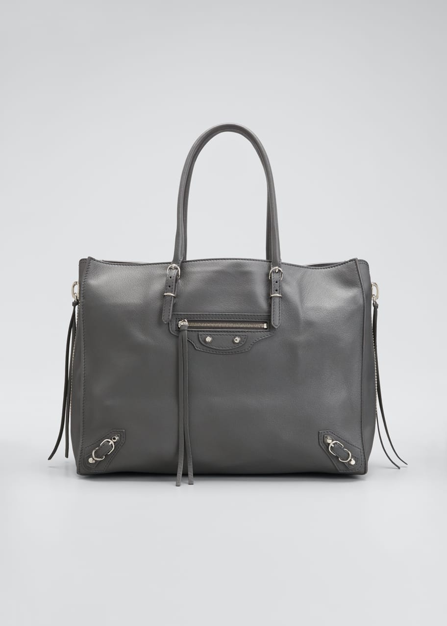 Balenciaga Papier B4 Leather Tote in Gray