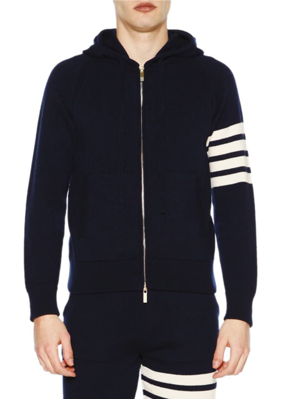 Black thom browne hoodie sales