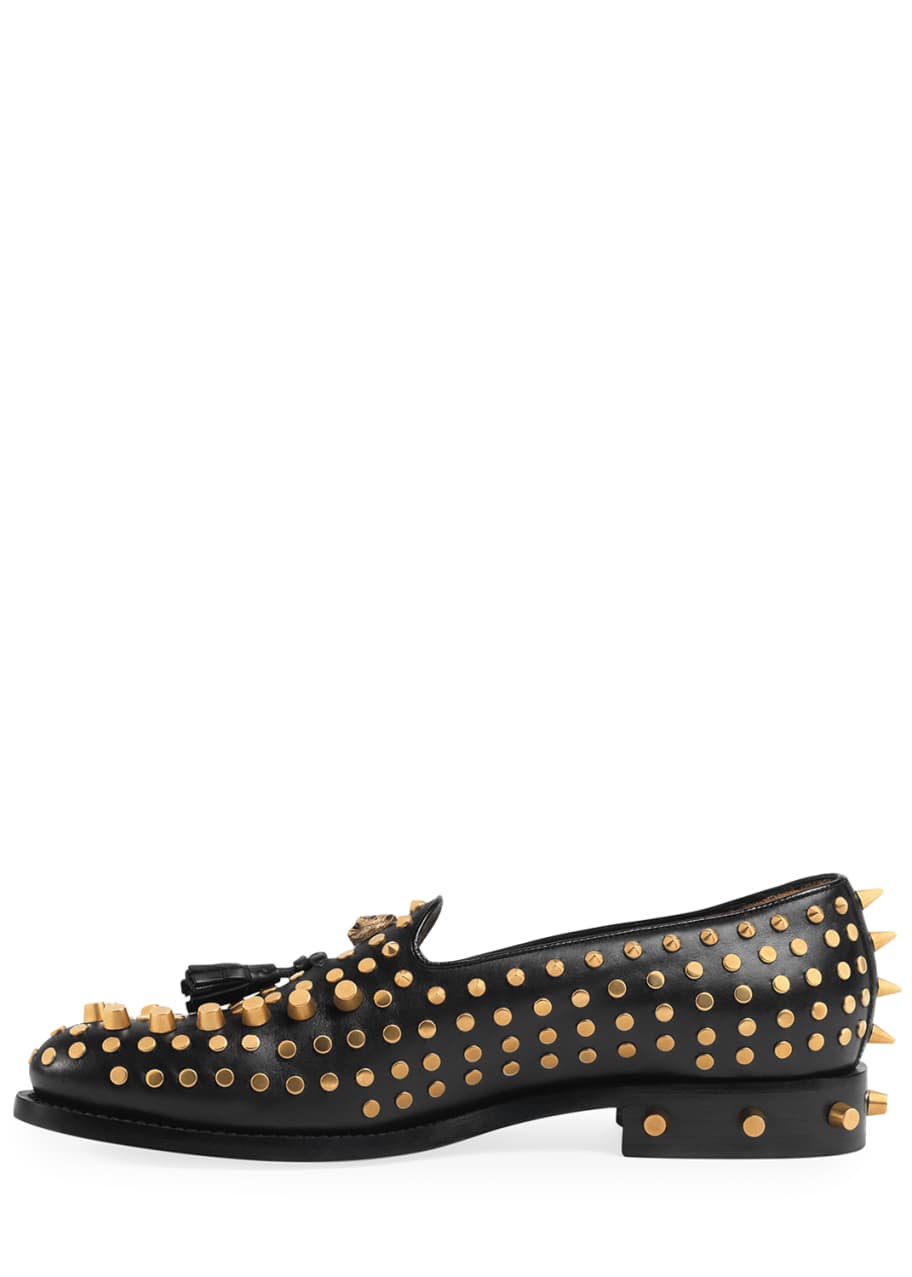Gucci best sale studded loafers