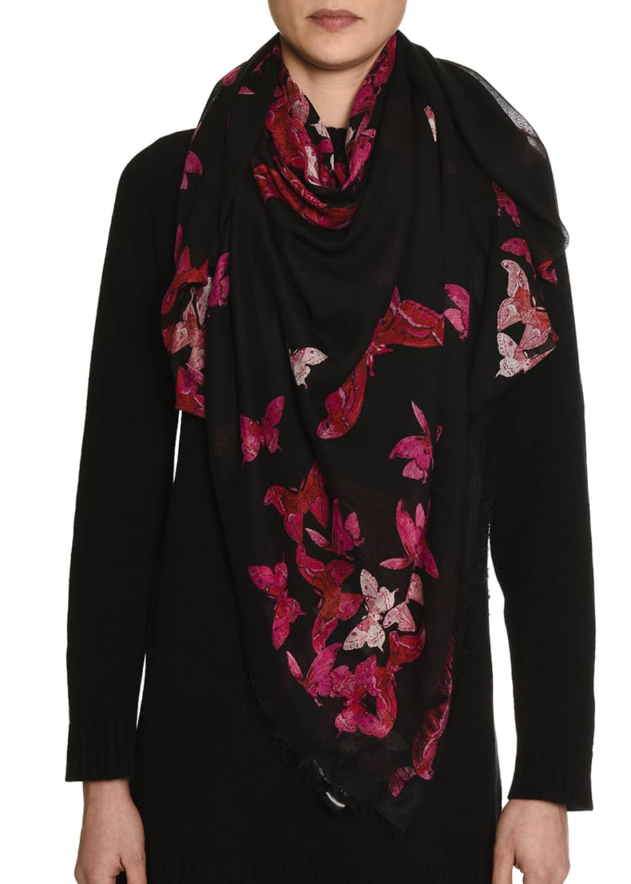 Alexander mcqueen cheap butterfly scarf