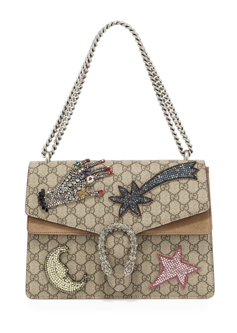 Gucci Dionysus Embroidered Shoulder Bag Multi Taupe Bergdorf