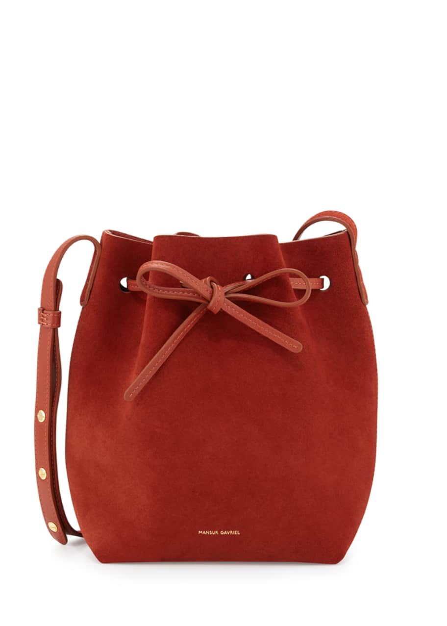 Mansur gavriel suede mini bucket bag discount