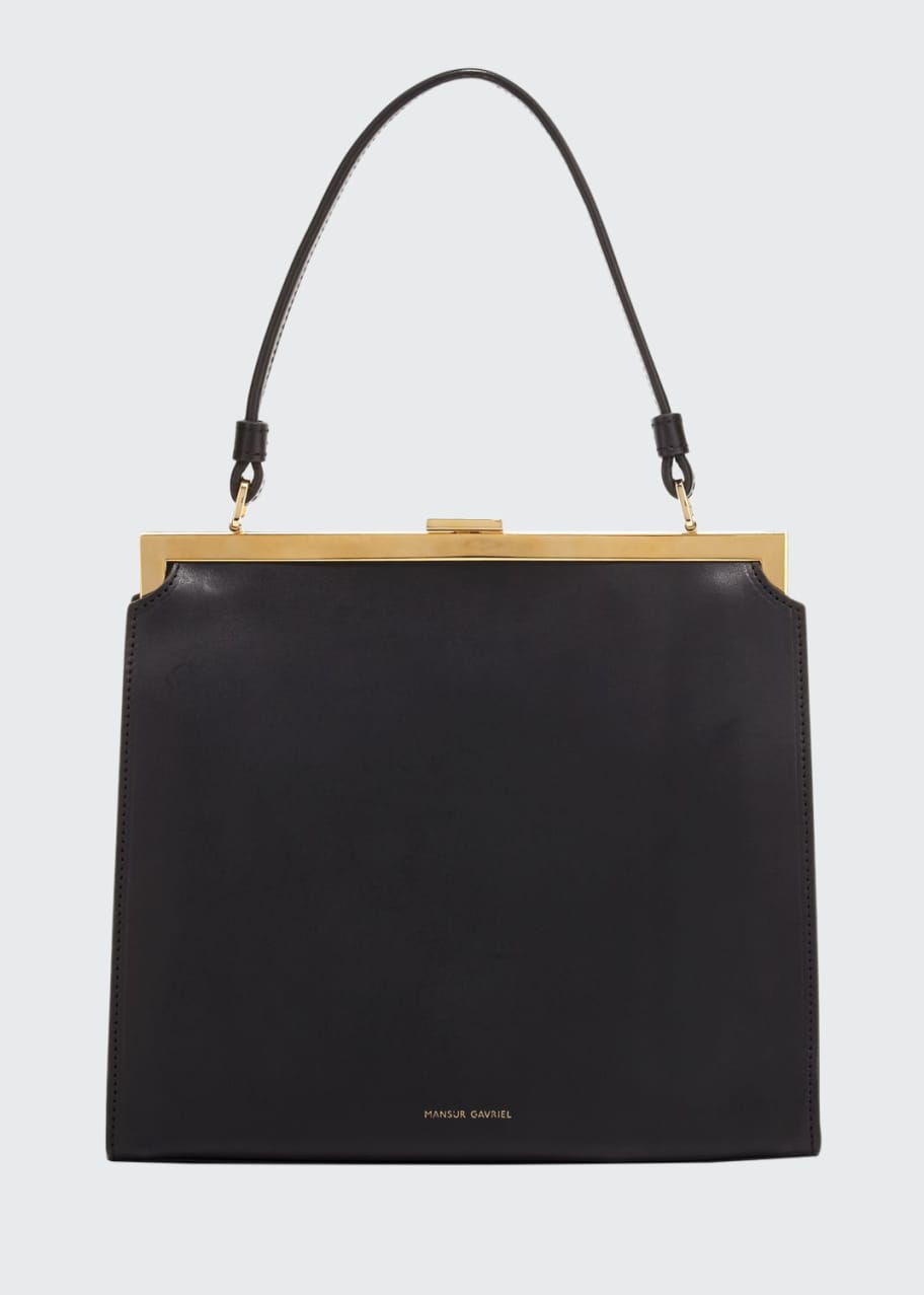 Mansur Gavriel Elegant Leather TopHandle Bag Bergdorf Goodman