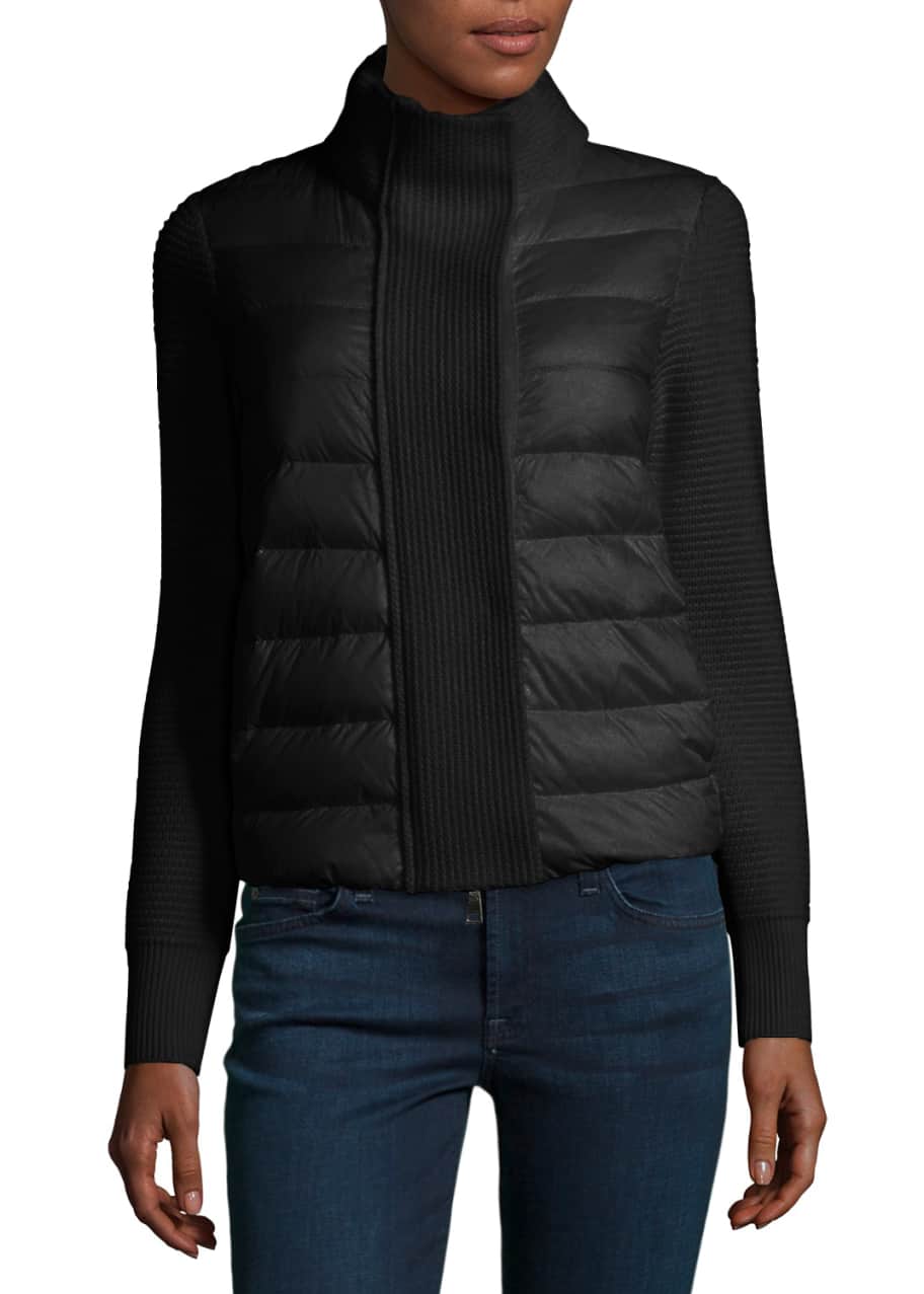 Moncler Maglione Quilted/Tricot Cardigan Jacket - Bergdorf Goodman