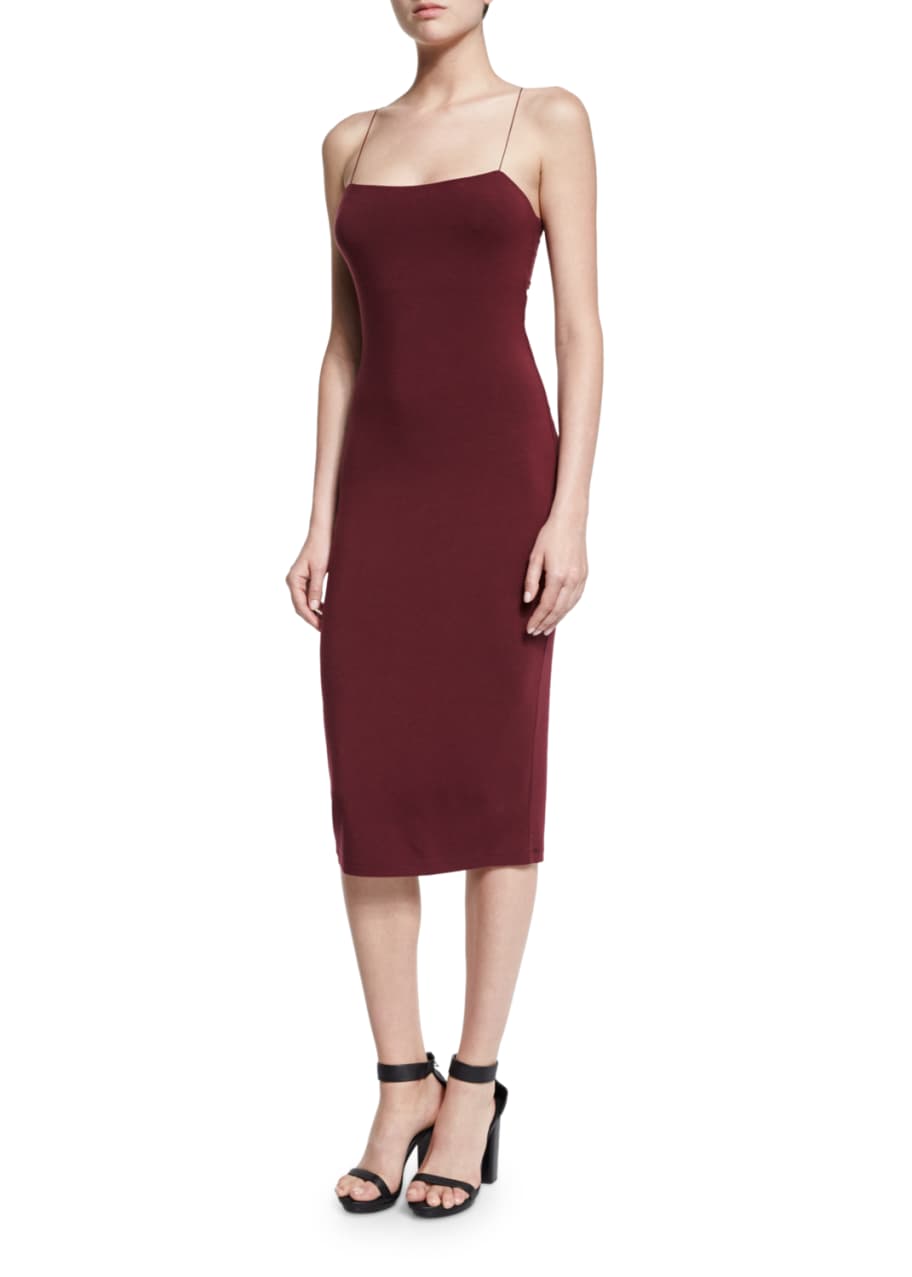 alexanderwang.t Strappy Camisole Midi Dress Wine Bergdorf Goodman