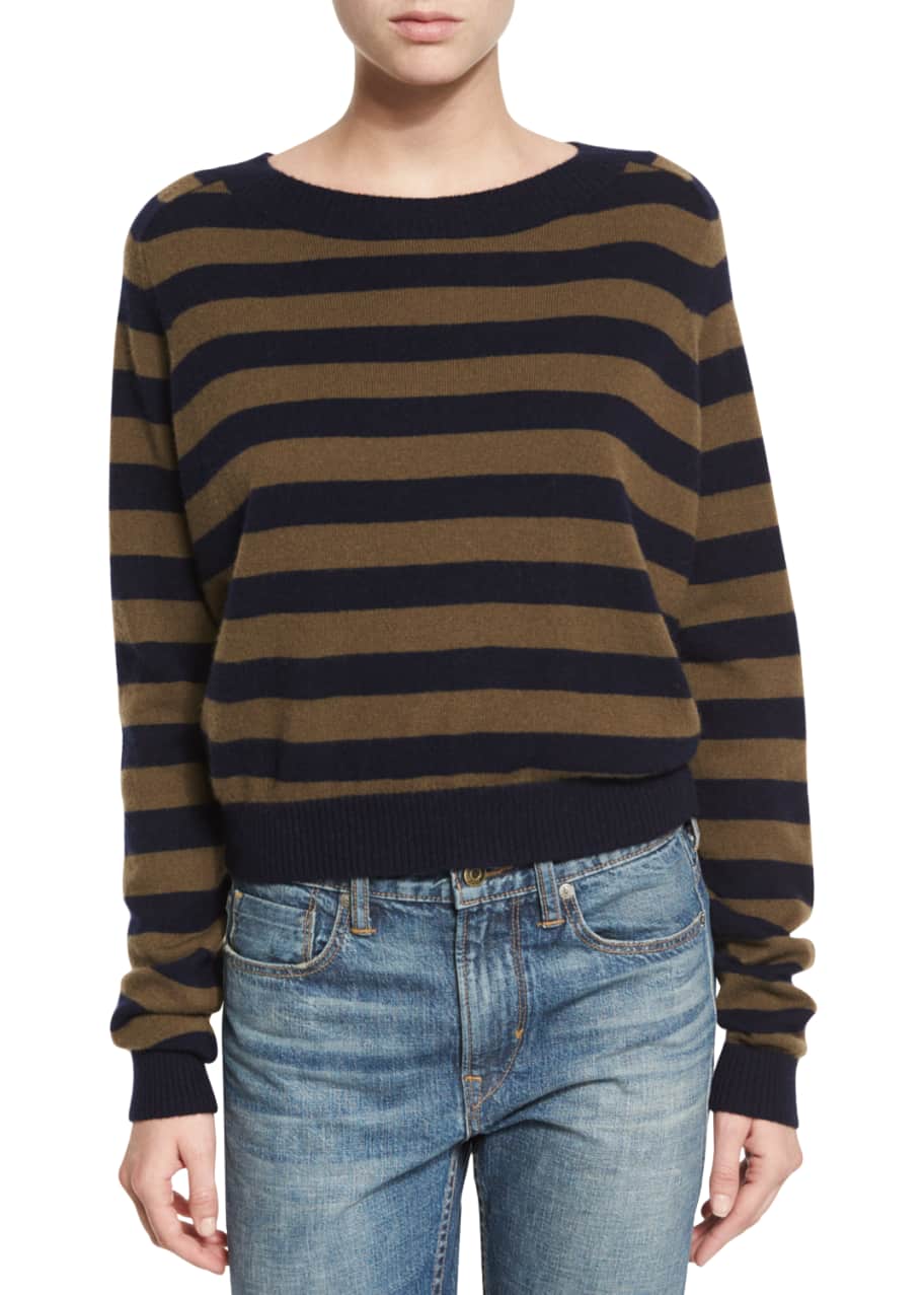 Vince cashmere striped sweater on sale
