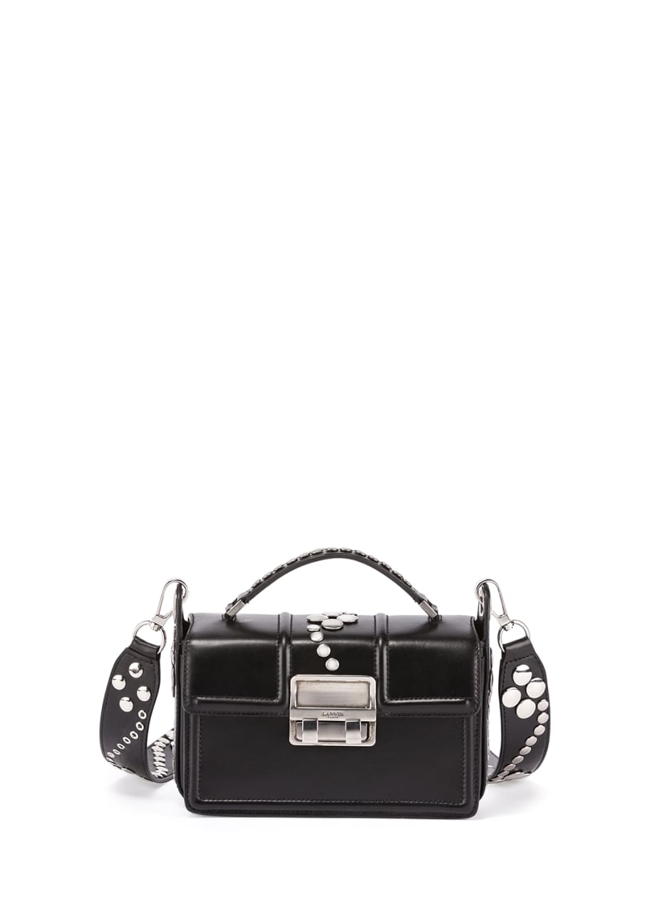 Lanvin Jiji Mini Studded Leather Box Bag Black Bergdorf Goodman