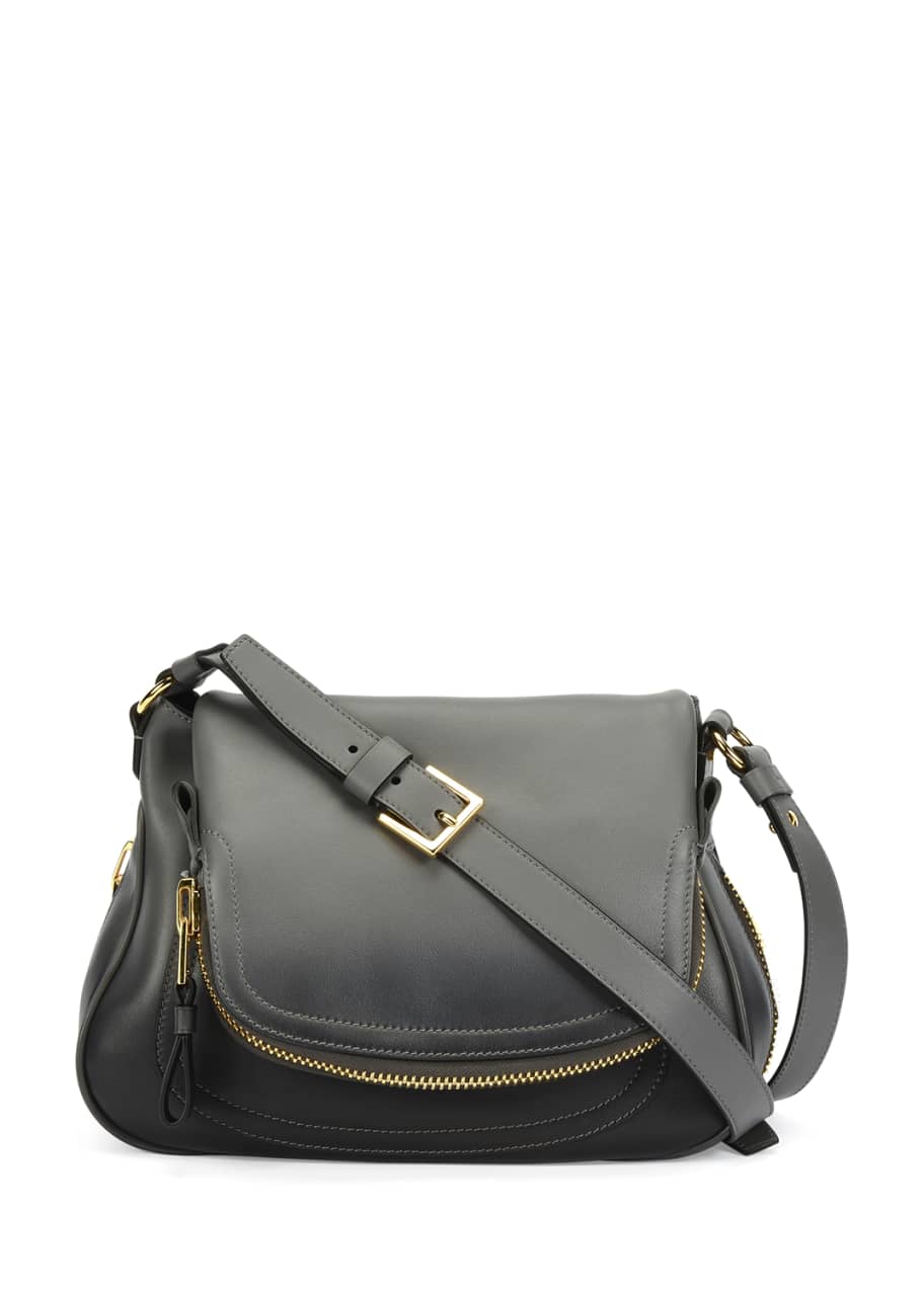 Jennifer Medium Leather Shoulder Bag in Black - Tom Ford