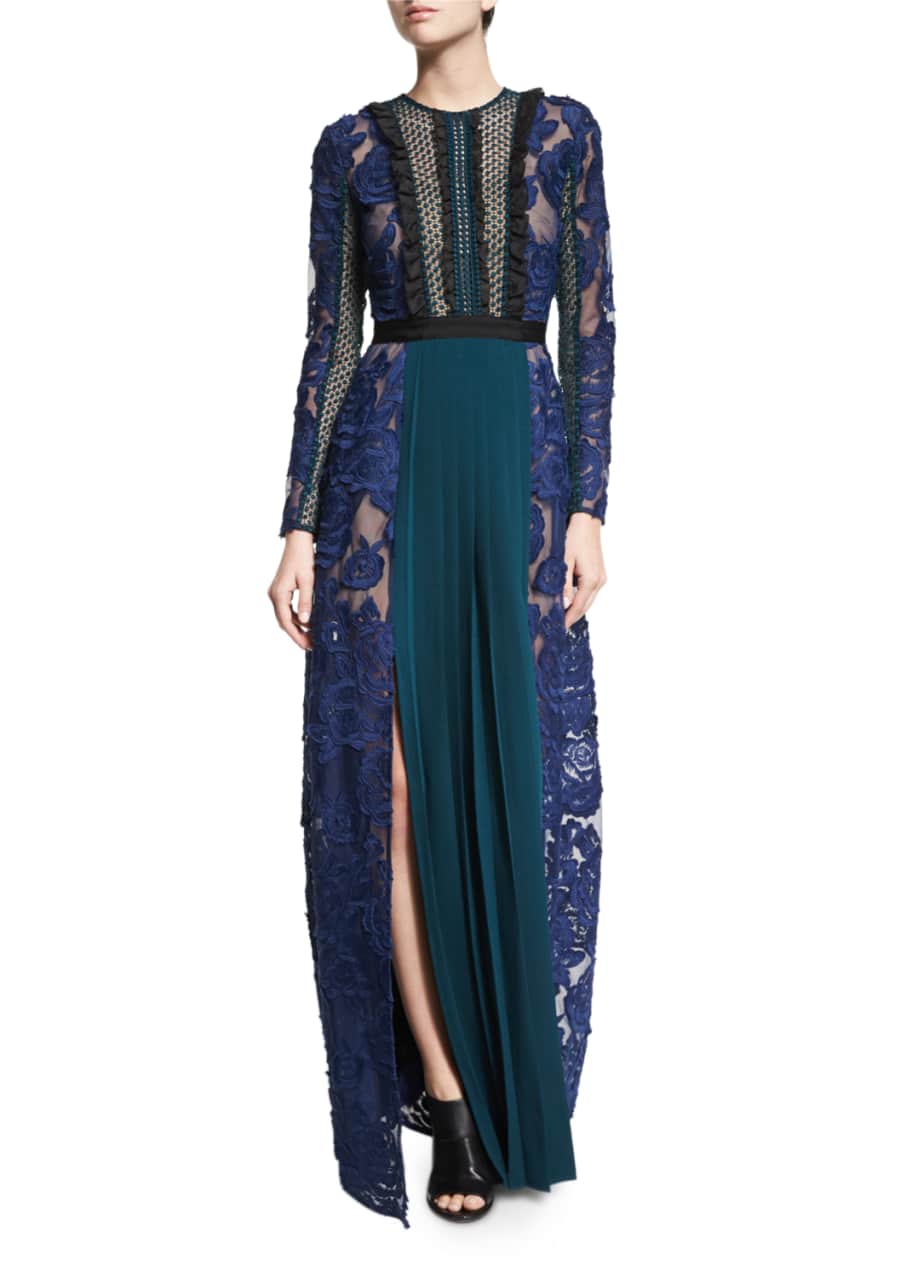 Self portrait lace maxi cheap dress