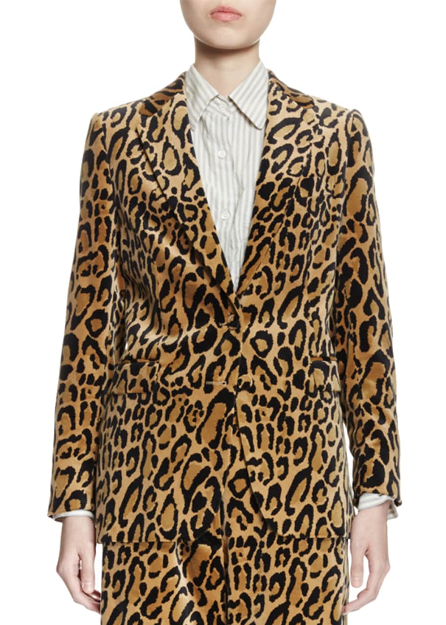 Dries van noten leopard coat cheap