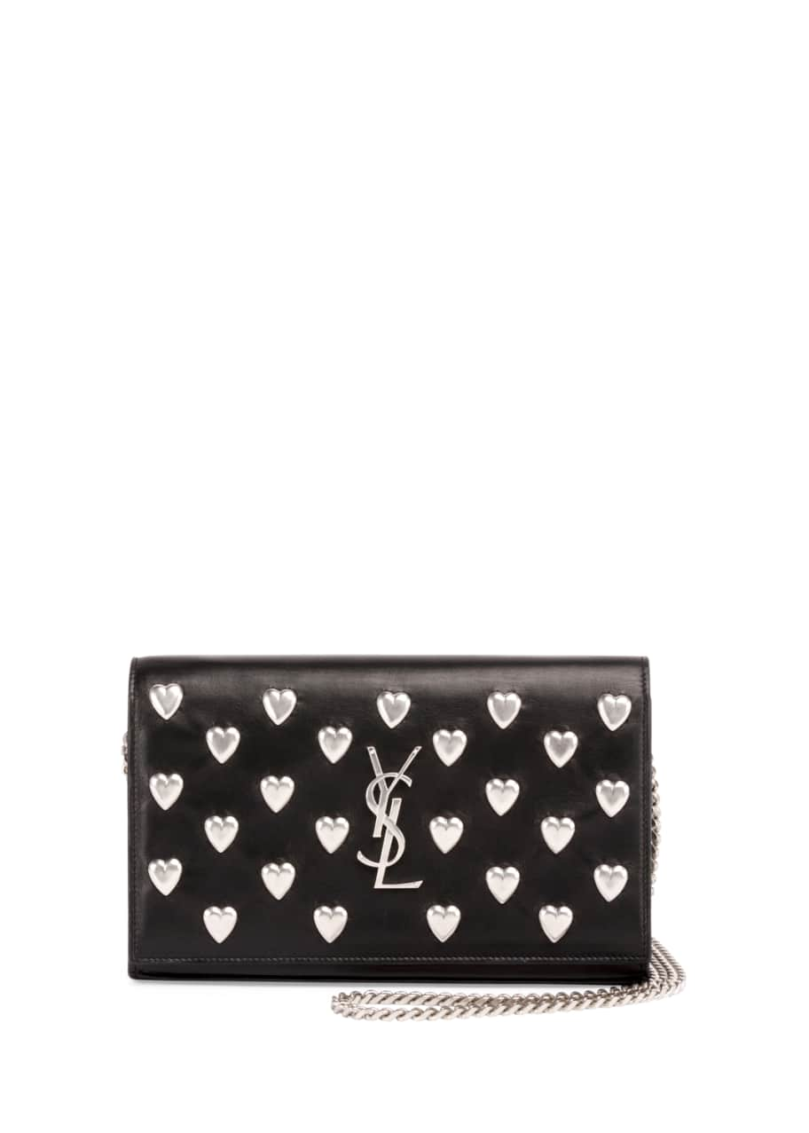 Saint Laurent Monogram Chain Wallet Crossbody Bag In Noir