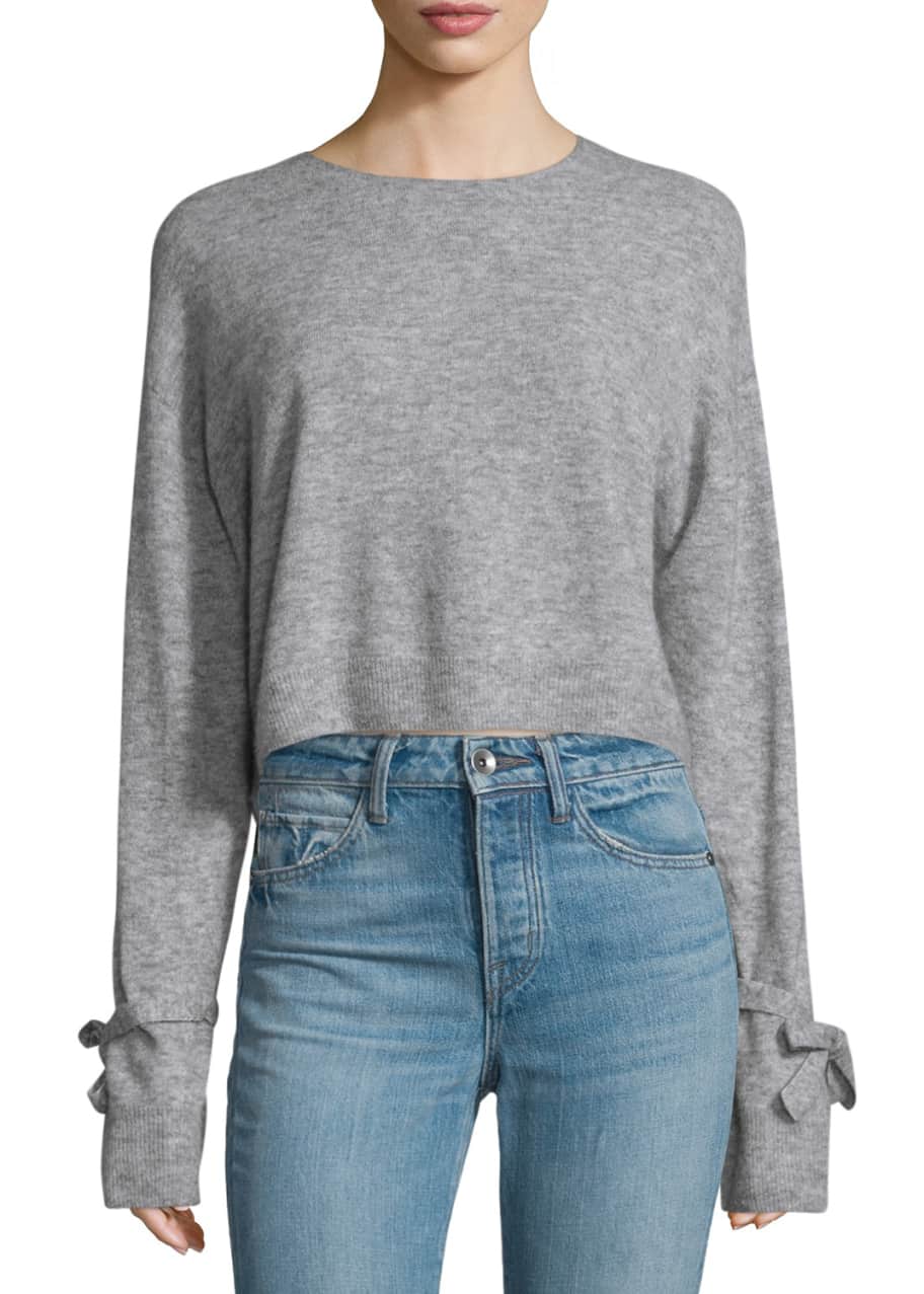 Tie cuff sweater sale
