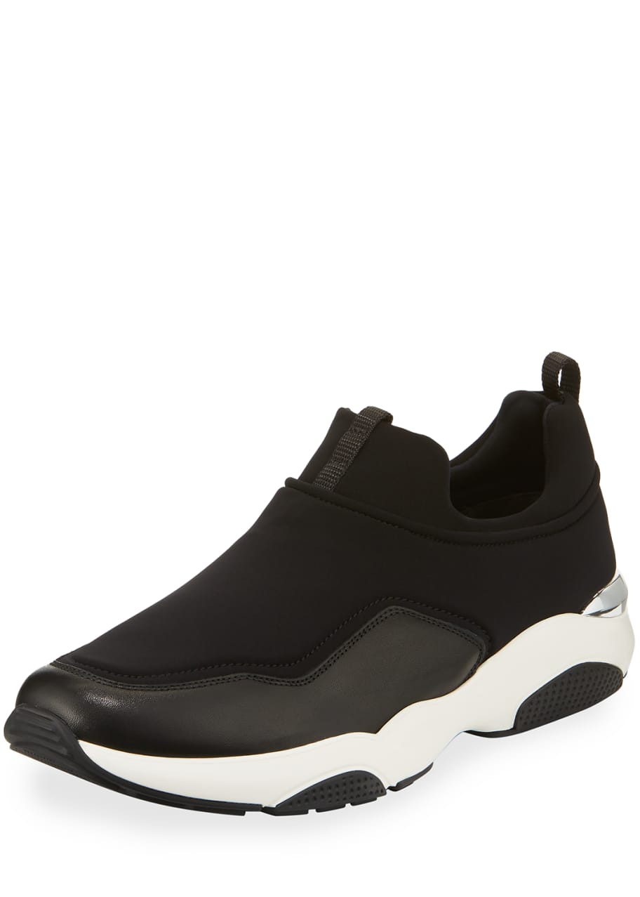 Leather Neoprene Slip On Sneaker