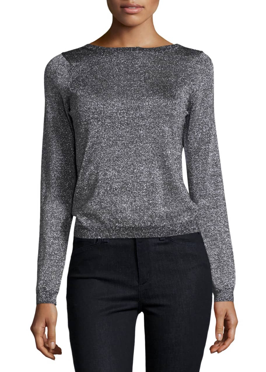 Silver lurex sweater hot sale