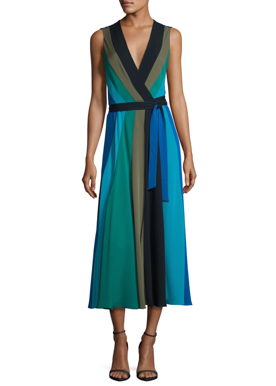 Diane von furstenberg color top block dress
