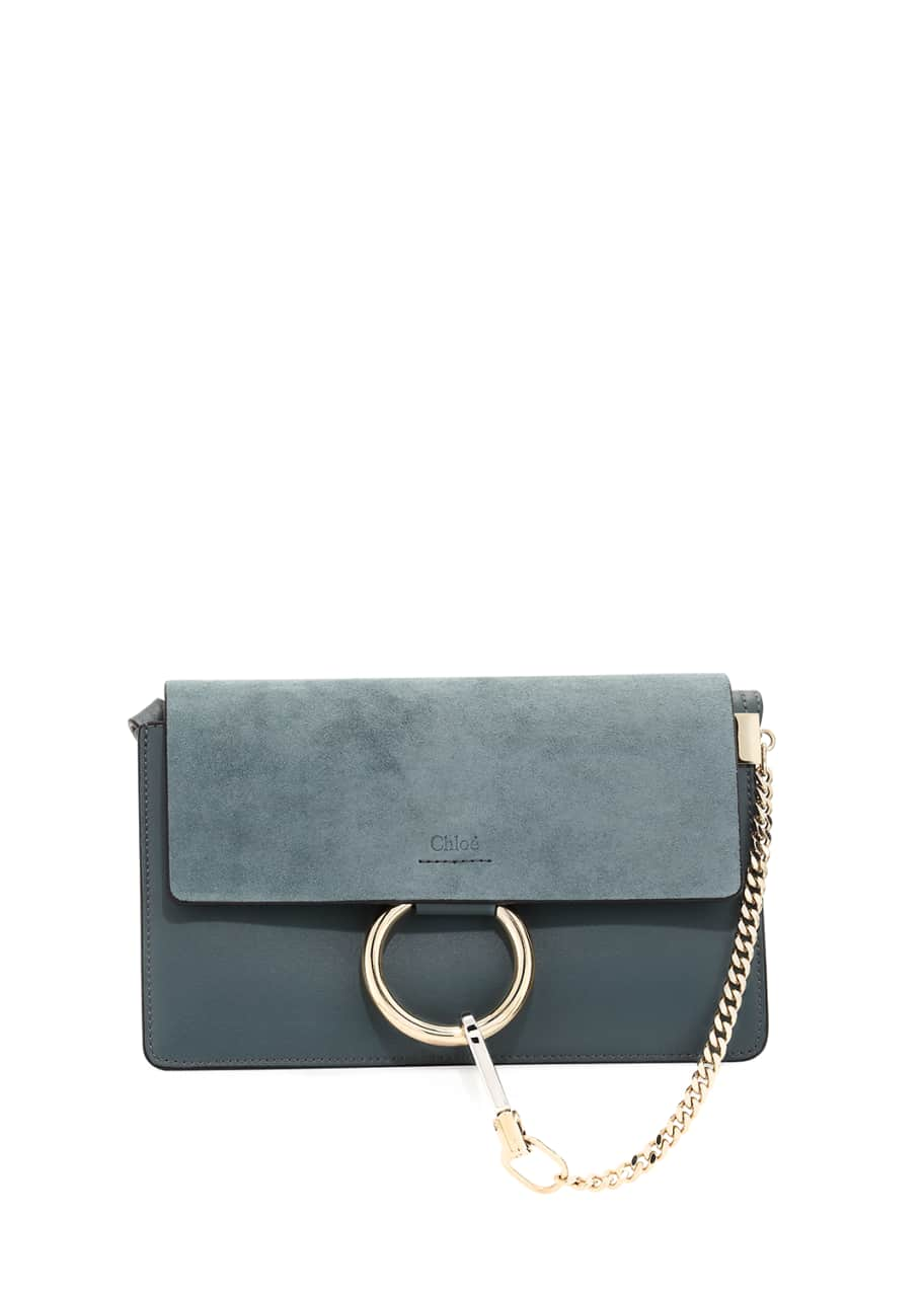 Faye Small Calfskin and Suede Shoulder Bag