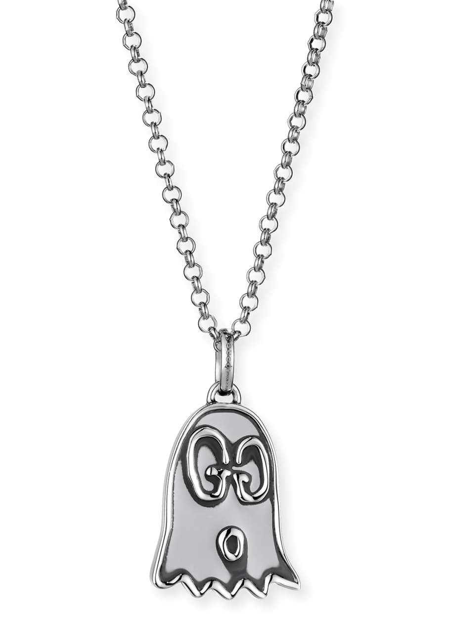 Gucci Men's GucciGhost Pendant Necklace, Silver - Bergdorf Goodman