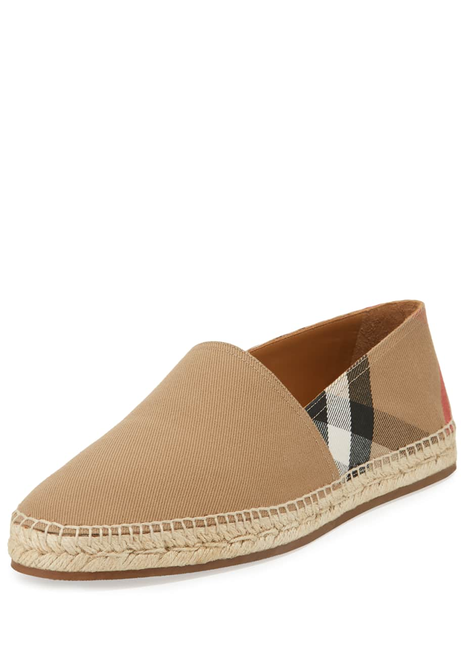 Burberry Men's Pateman Canvas Check Espadrille, Classic Check - Bergdorf  Goodman