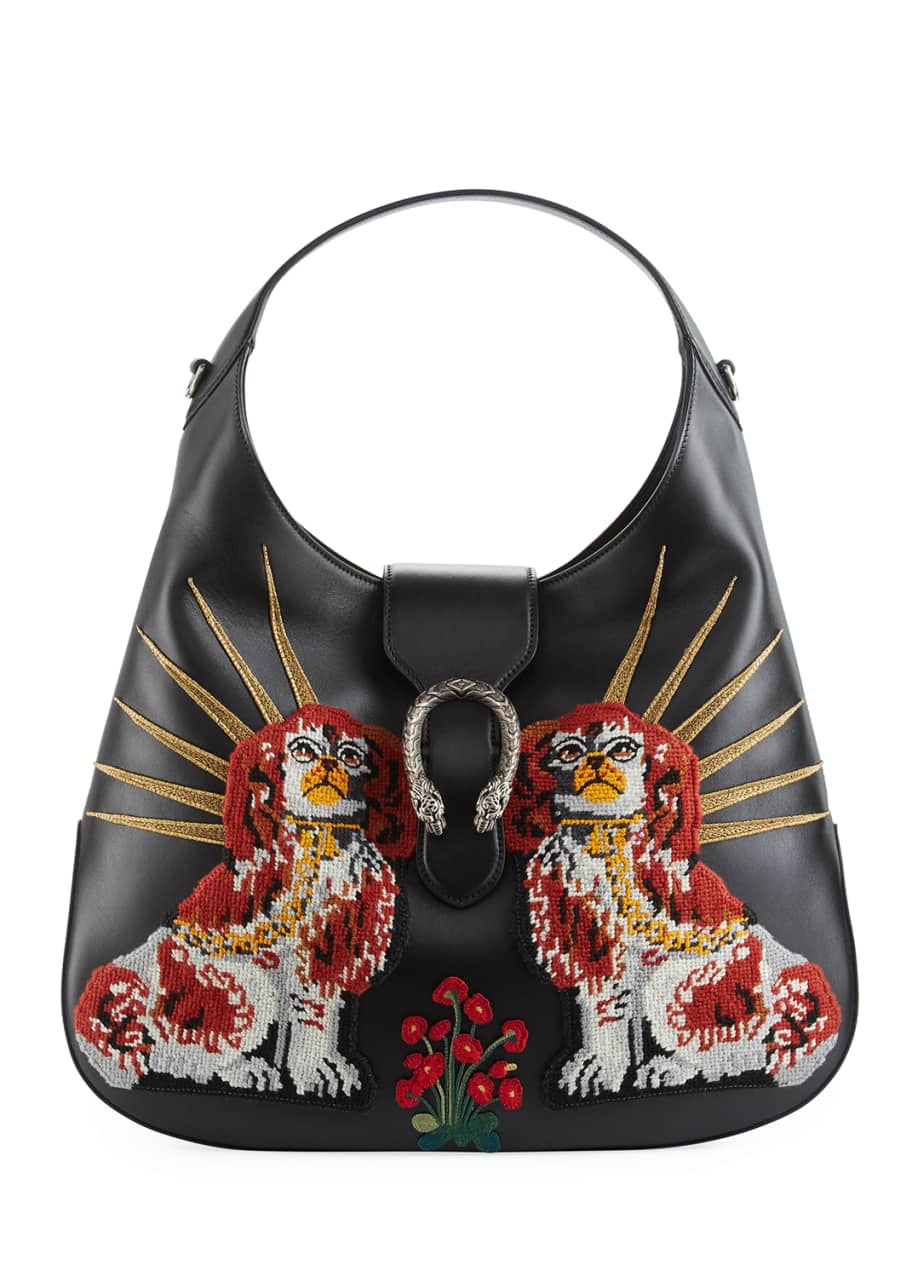 Gucci embroidered shoulder bag sales