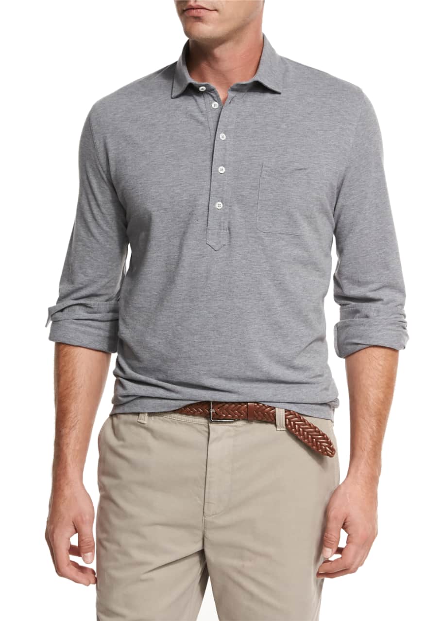 Brunello cucinelli long sleeve polo 2025