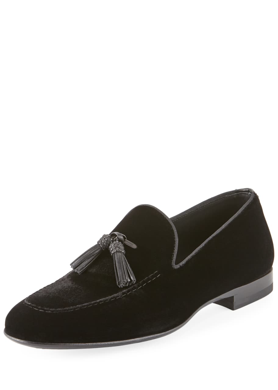 Velvet Tassel Elegance: Magnanni Velvet Tassel Loafer