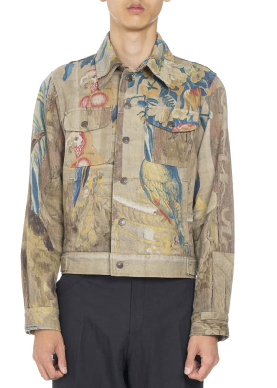 Dries Van Noten Venny Tapestry-Print Jacket, Sand - Bergdorf