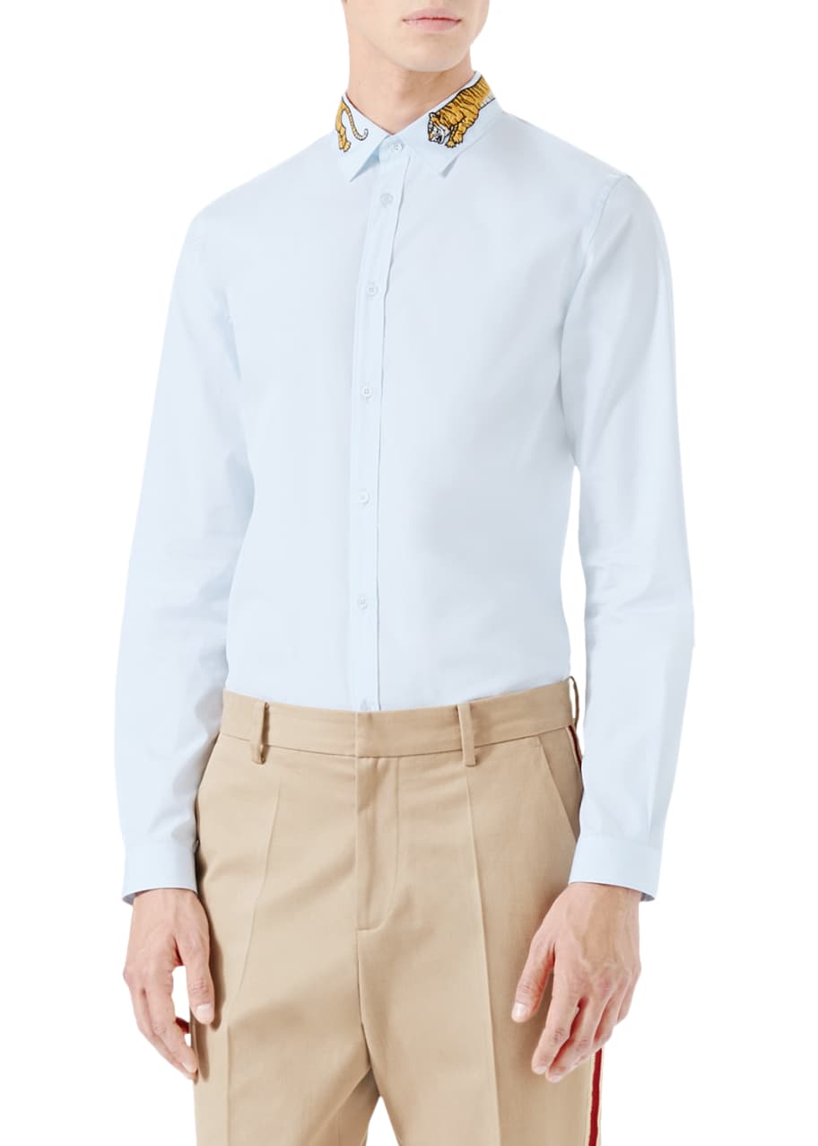 Gucci blue tiger shirt cheap