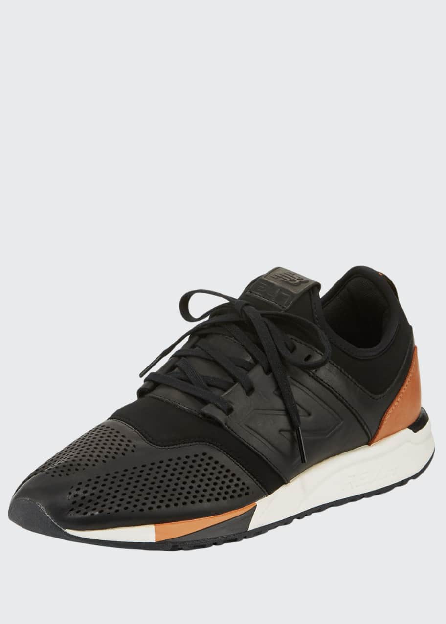 New Balance Men s 247 Luxe Trainer Sneaker Black Brown Bergdorf